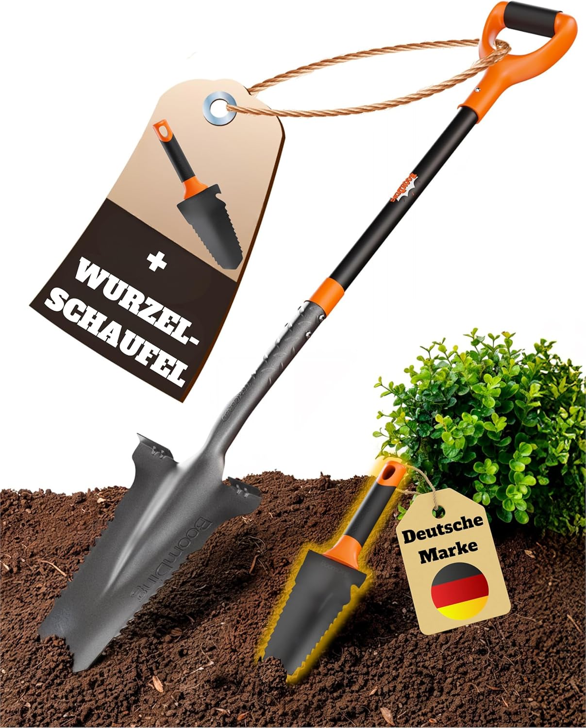 Wurzelspaten mit Wurzel-Handschaufel