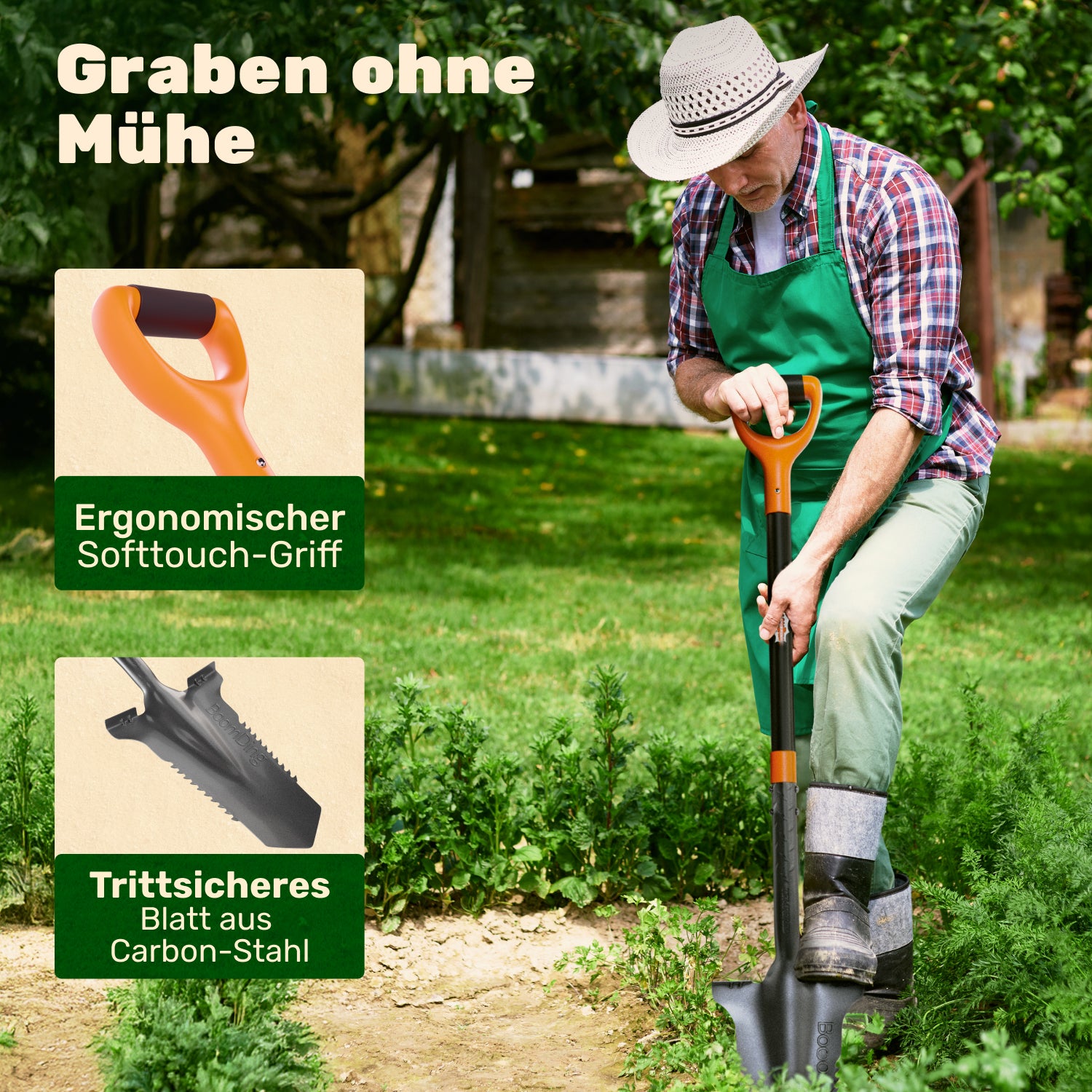 Wurzelspaten mit Säge - die neue Art des Umgrabens