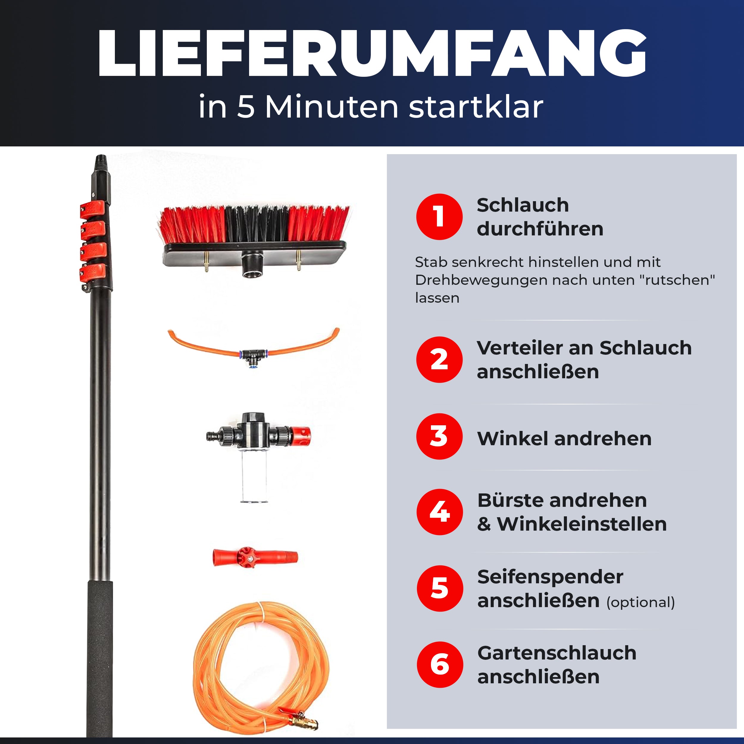 Teleskop Waschbürste