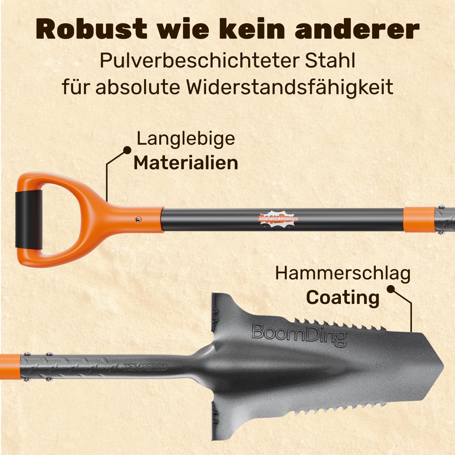 Wurzelspaten mit Wurzel-Handschaufel