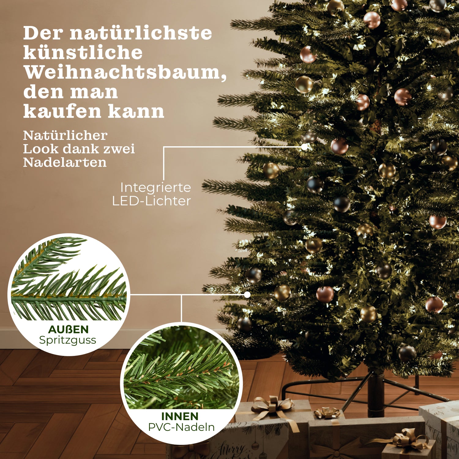 Bergfichte 180 cm mit toller Lichterkette