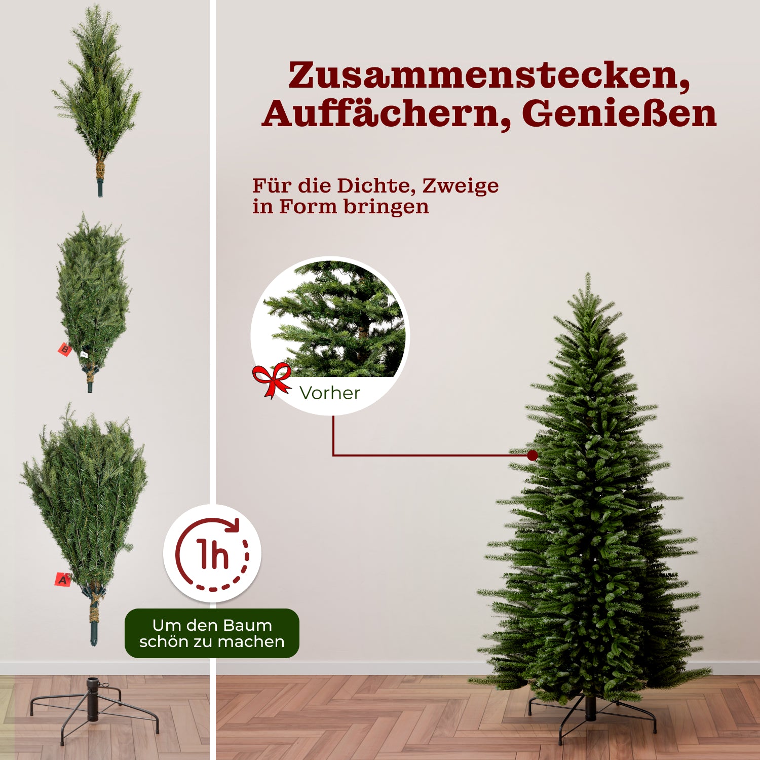 Bergfichte 180 cm mit toller Lichterkette