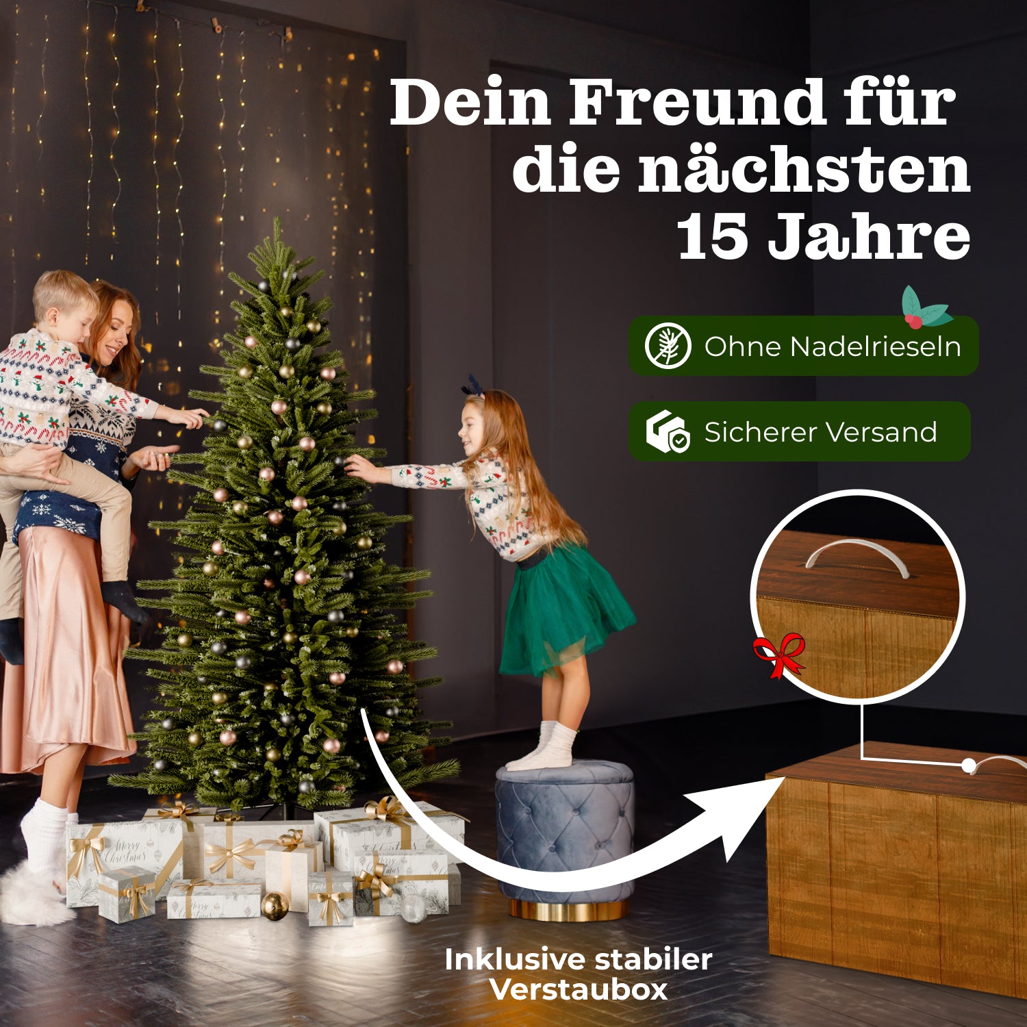 Bergfichte 180 cm mit toller Lichterkette