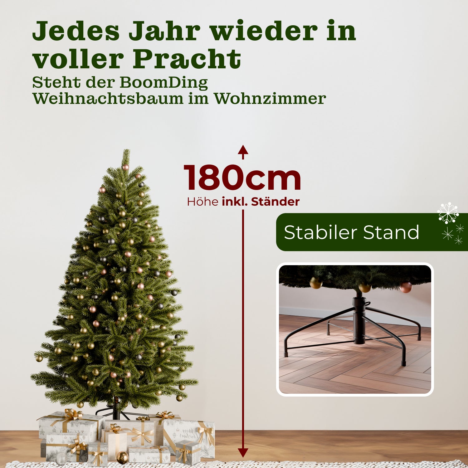 Königstanne 180 cm mit toller Lichterkette