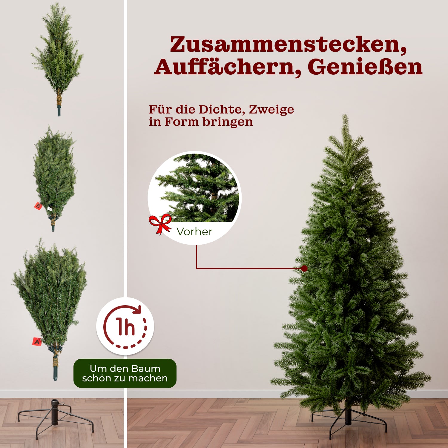 Königstanne 210 cm mit toller Lichterkette